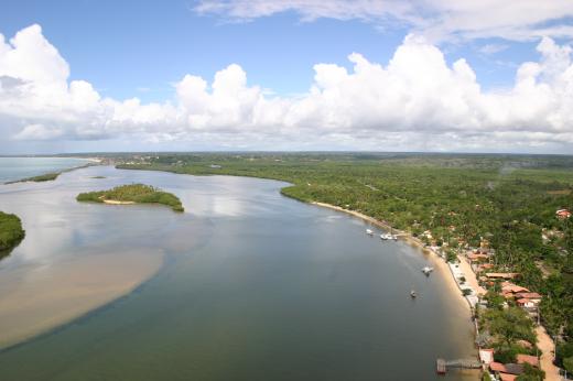 vista aérea praia Village Mata Encantada