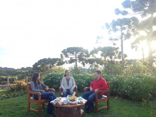 Programa Aprendiz  no Toriba- Priscila Machado, Ana Moser e Christiano Cochrane - chá da tarde